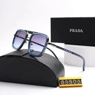Prada blue frame gradient purple double bridge sunglasses
