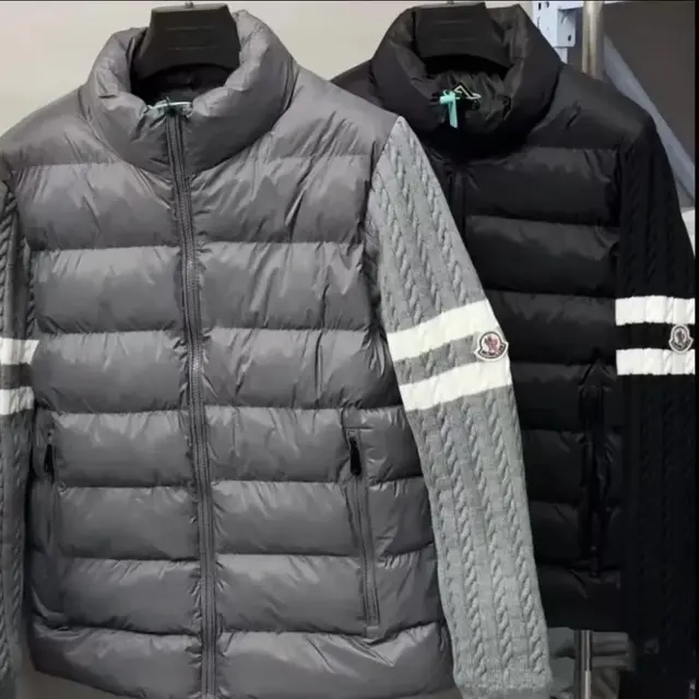 Moncler knit sleeve down jacket