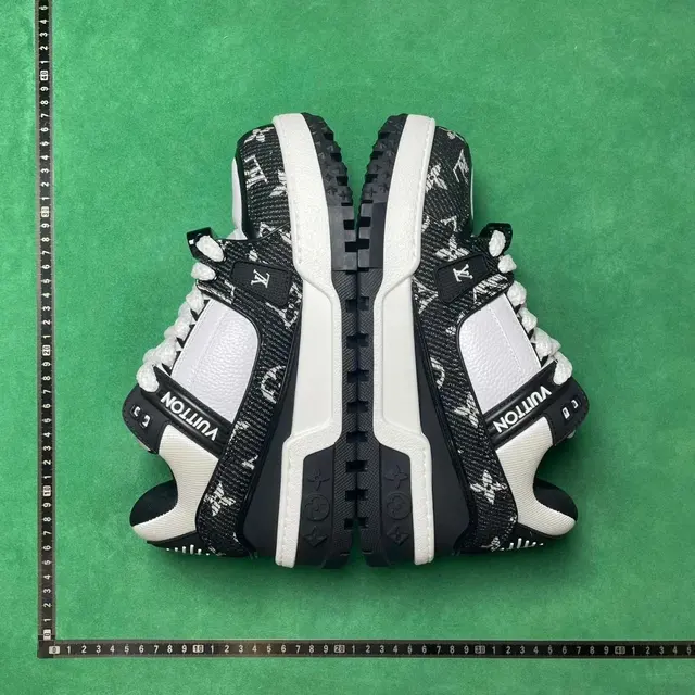 Louis Vuitton Trainer Monogram Sneakers Black and White