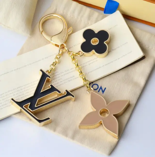 Louis Vuitton Dual Floral LV Letter Key Charm