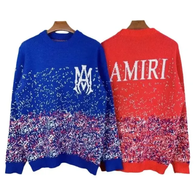 Amiri Retro Striped Jacquard Crew Neck Sweater