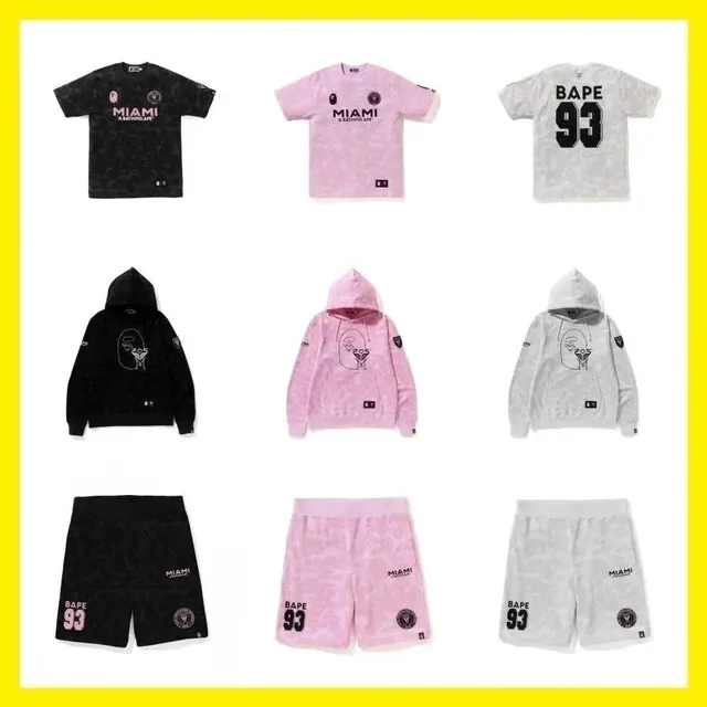 Bape x Inter Miami T-Shirt and Shorts Set