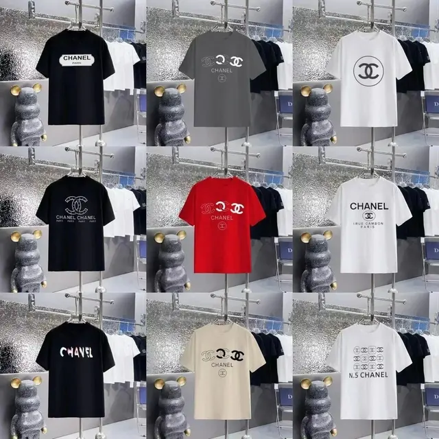 Chanel-Style Logo Print T-Shirt