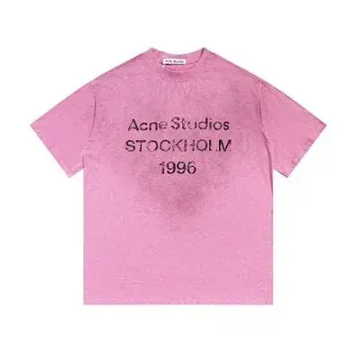 Acne Studios 1996 Hot Pink Logo T-Shirt (Black & White)