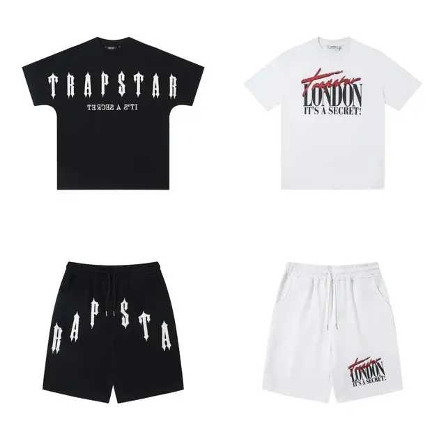 Trapstar gothic letter T-Shirt and shorts set
