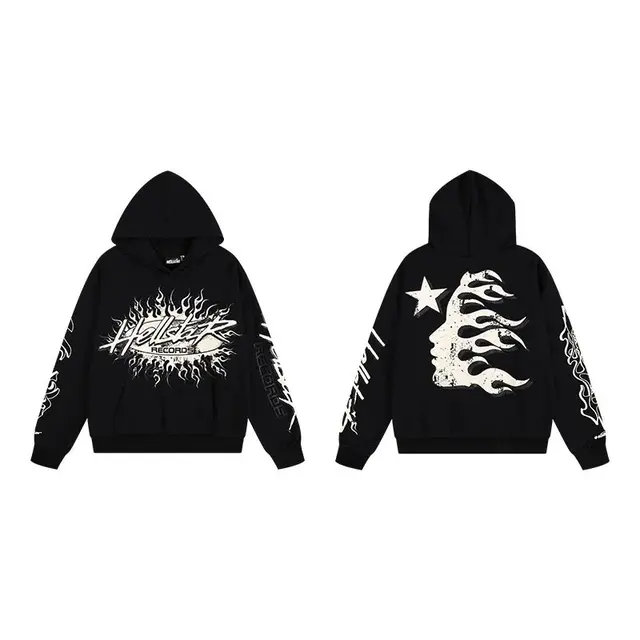 Hellstar Flame Portrait Print Sweatshirt and Sweatpants Set