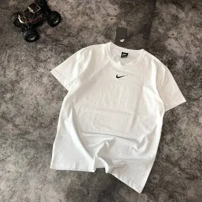 Nike white basic T-Shirt with mini swoosh logo