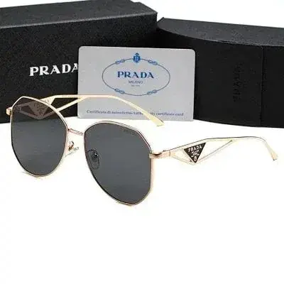 Prada Aviator Sunglasses Gold