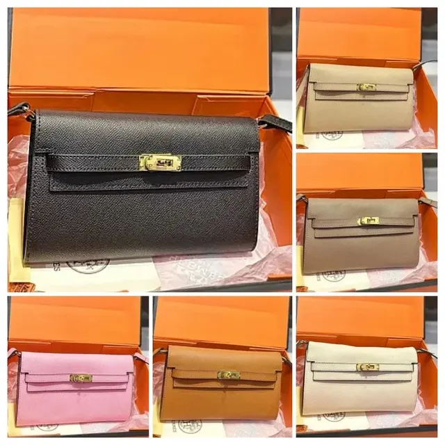 Hermes Kelly Wallet Long Wallet / Crossbody Bag