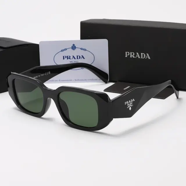 Prada PR 17WS Symbole Sunglasses Black Green
