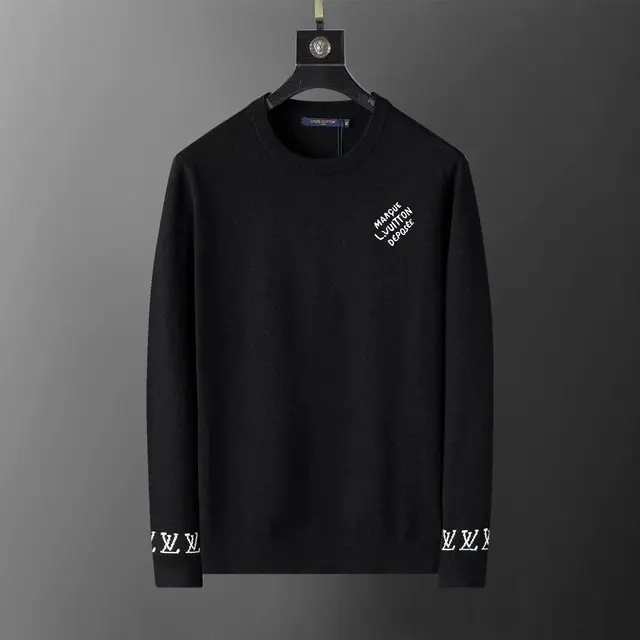 Louis Vuitton Brand Signature Crew-Neck Knit Sweater