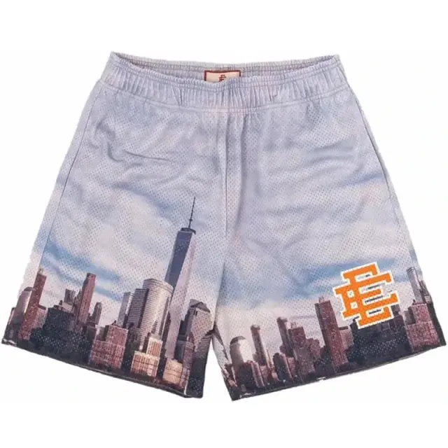 Eric Emanuel (EE) New York Skyline Print Mesh Shorts