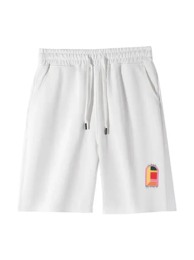 Casablanca-style printed athletic shorts