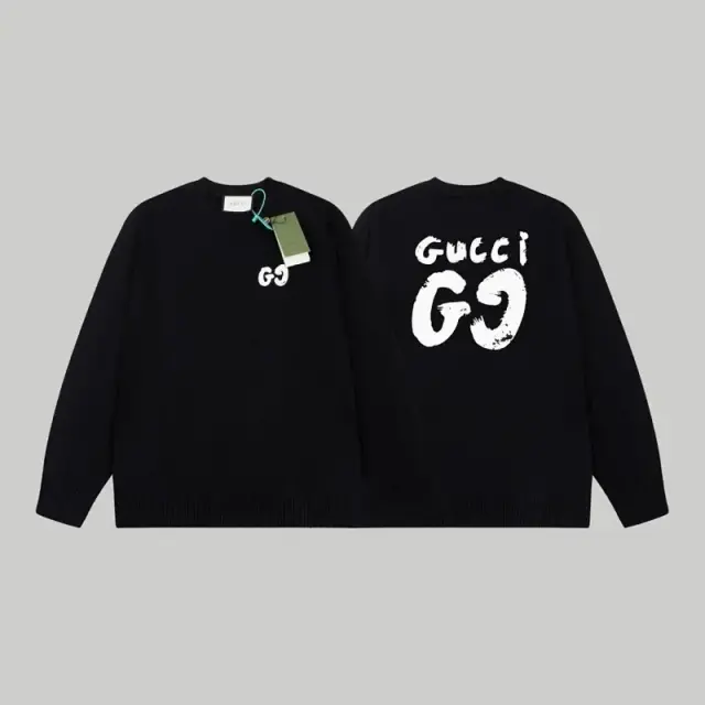 Gucci Graffiti-Style GG Logo Crewneck Sweater