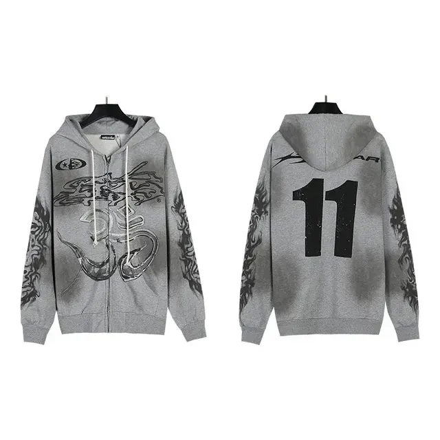 Hellstar Graphic Zip-Up Hoodie