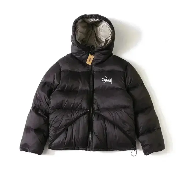 Stussy Logo Hooded Puffer Jacket