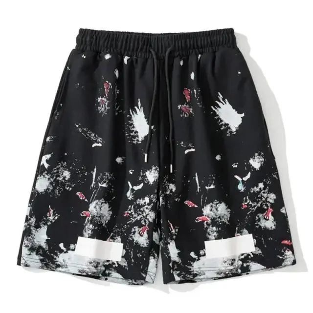 Off-White (often abbreviated as OW) Classic "Starry Sky / Fireworks Splatter" Print Shorts