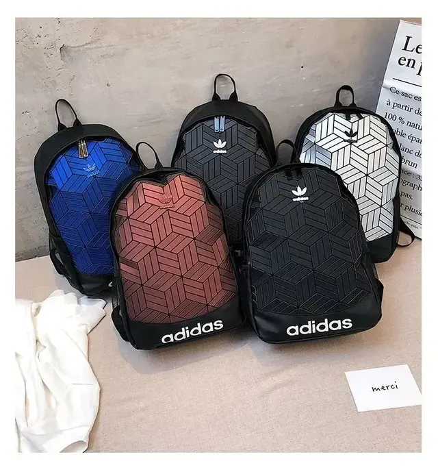 adidas Originals 3D Geometric Diamond-Pattern Backpack