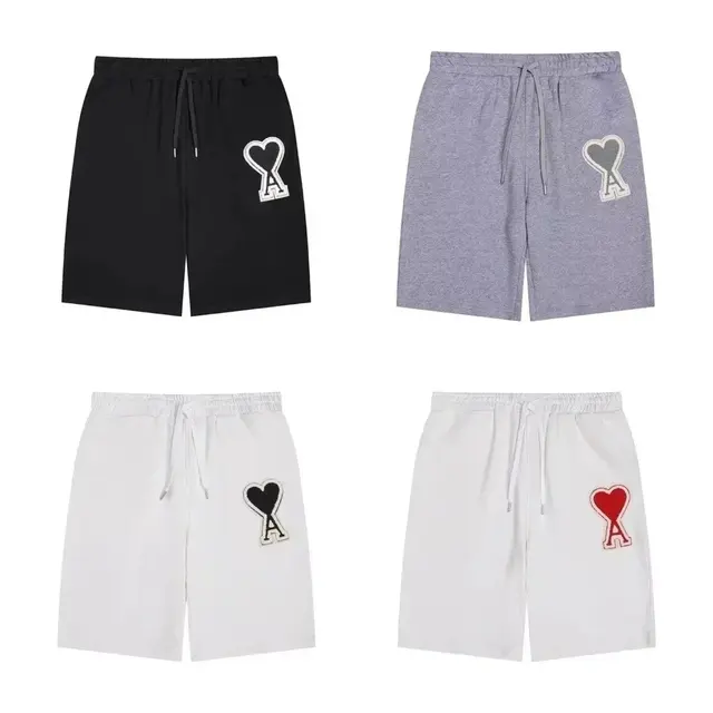 AMI Paris Heart Logo Sweat Shorts