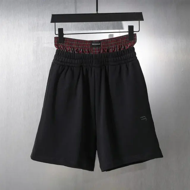 Balenciaga Double-Layer Waistband Sports Shorts