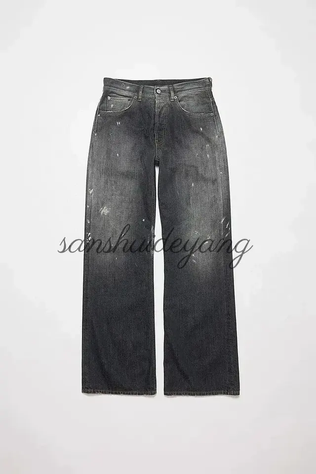 Acne Studios 2021M: Distressed Paint-Splattered Jeans