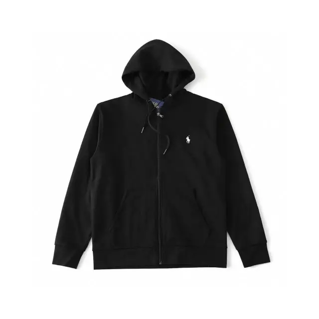Polo Ralph Lauren Pony Logo Zip-Up Hoodie Black