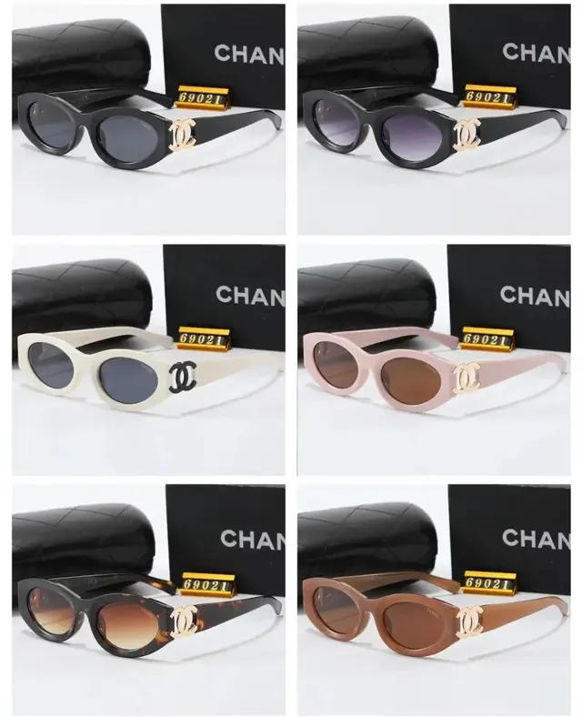CHANEL Classic Double-C Oval Cat-Eye Sunglasses