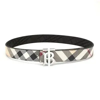 Burberry vintage check double-sided belt with B buckle