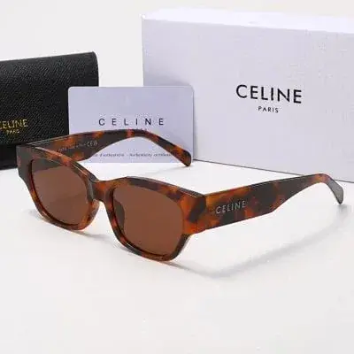 Celine Triomphe Rectangular Sunglasses Tortoise