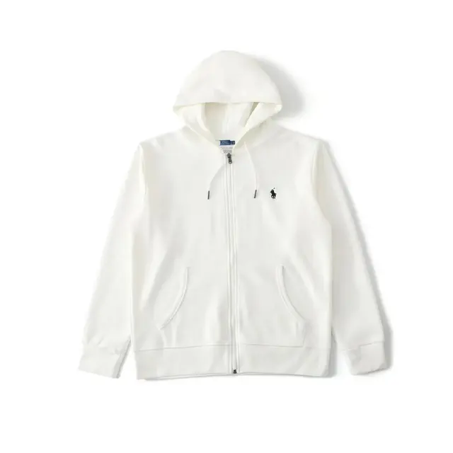 Polo Ralph Lauren Pony Logo Zip-Up Hoodie Cream