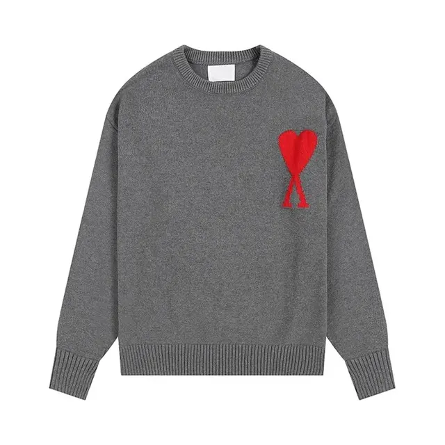 AMI Paris Heart Logo Knit Sweaters