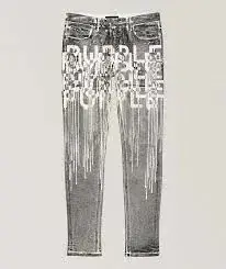Purple Brand Graffiti Print Jeans