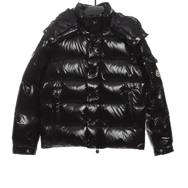 Moncler Glossy Puffer Jacket Black