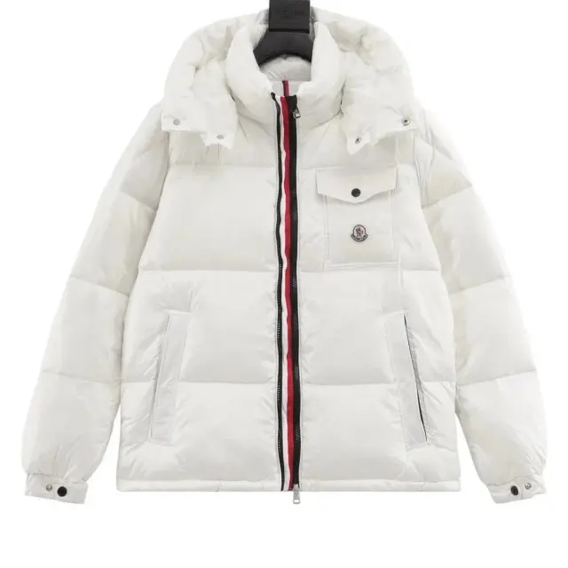 Moncler Montbeliard Hooded Down Jacket White