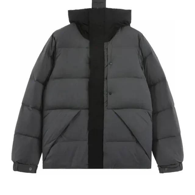 Moncler Hooded Puffer Jacket Dark Gray