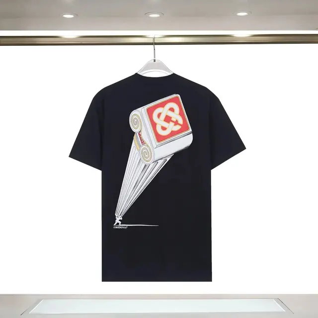 Casablanca Pillar Graphic T-Shirt Black