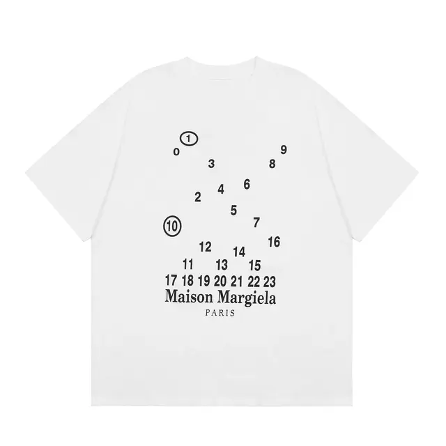 Maison Margiela Number Graphic T-Shirt White