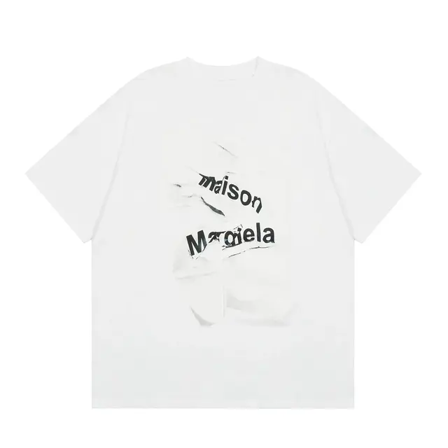 Maison Margiela Torn Paper Logo T-Shirt White