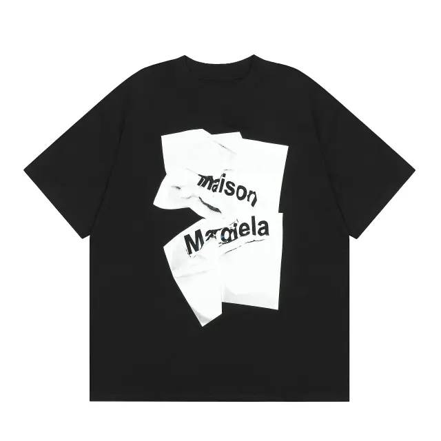 Maison Margiela Torn Paper Logo T-Shirt Black