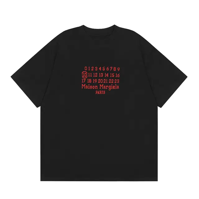 Maison Margiela Numbers Black T-Shirt