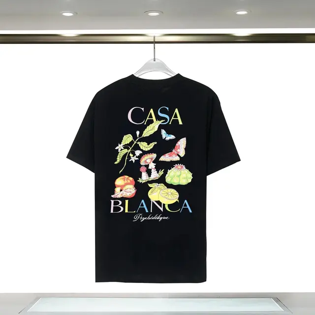 Casablanca Psychelique Botanical T-Shirt Black
