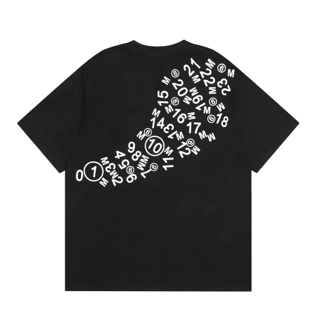 Maison Margiela Numbers Back Black T-Shirt