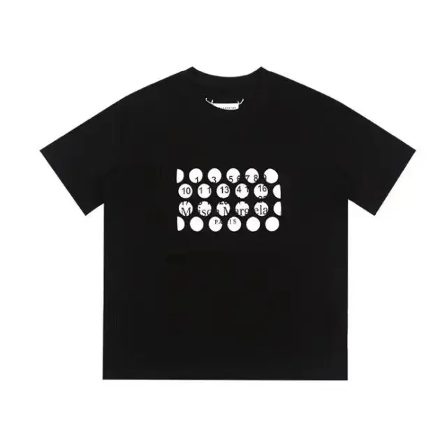 Maison Margiela Polka Dot Numbers Black T-Shirt