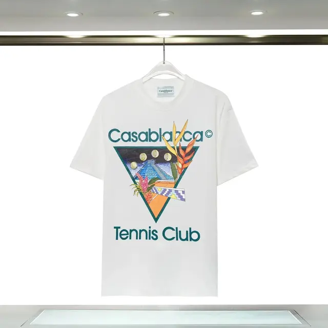 Casablanca Tennis Club Pyramid White T-Shirt