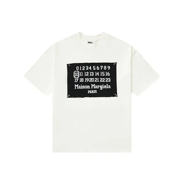 MM6 Maison Margiela Numeric Patch T-Shirt Off White