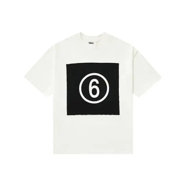 MM6 Maison Margiela Circle 6 Patch T-Shirt Off White