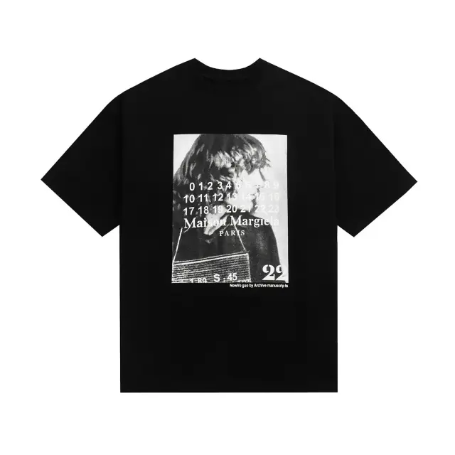 MM6 Maison Margiela Numeric Collage Graphic T-Shirt Black