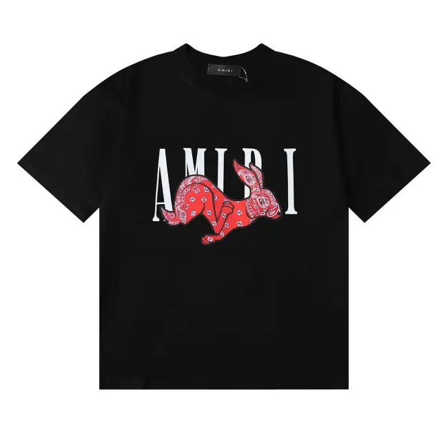 Amiri Black Bandana Rabbit T-Shirt