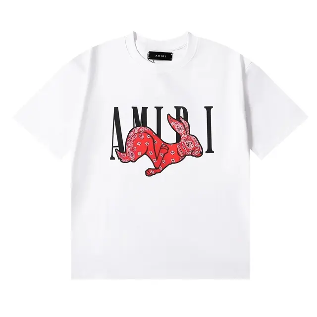 Amiri White Bandana Rabbit T-Shirt