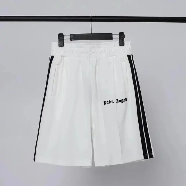Palm Angels Classic Track Shorts White Black